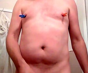 OilyJ having fun with pegs