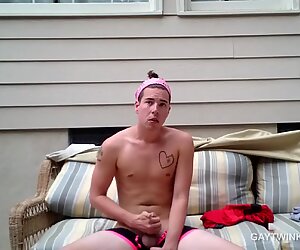Amateur Cole Stroking In The Sunlight