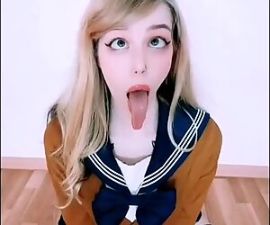 Girls rolling with their eyes