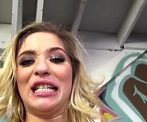Lia Lor sucks 10 Black cocks