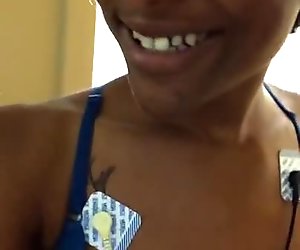 Food poison can't keep this freak pornstar down