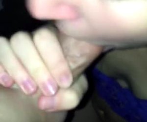 Girlfriend gives blowjob pov NICE cumshot