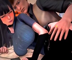 Hentai Hinata fucking hard with Leon from Resident Evil