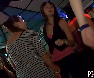 Tons of group sex on dance floor