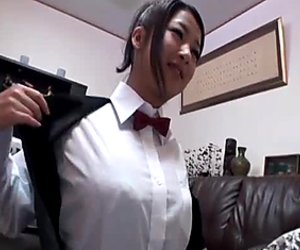 Horny Japanese office slut Satomi Suzuki pleasing her boss