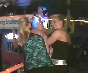 Raunchy babes get crazy in the club