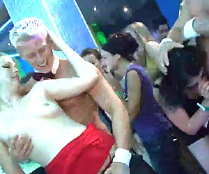 Blonde girl sucking dick with cream