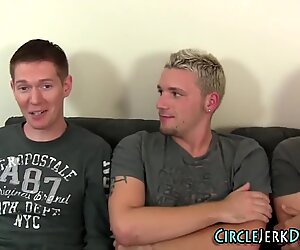 Asian twink beating dick