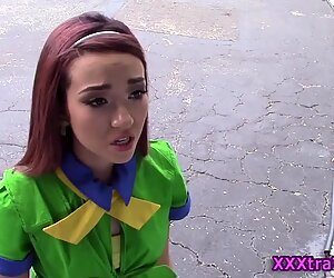 Little asian slut sucks