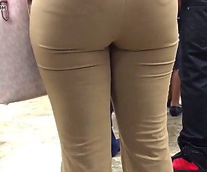 KHAKI PANTS TARGET EMPLOYEE NICE BOOTY