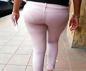 Leggins Lila Muchachona Cola Rico Culo Meneo