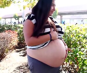 pregnant street-pretty young face ugly belly