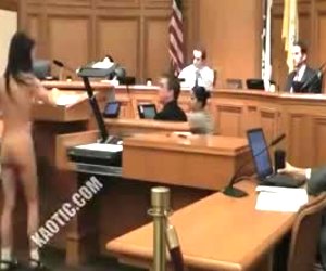 Hippy Nudist Undresses Off During Court Hearing