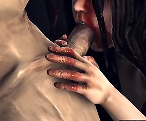 Foxy 3D Zombie Babe Getting Double Teamed