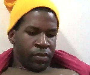 Black Gay Playing His Dick Masturbate Hard