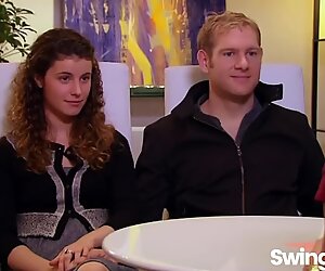 Horny swingers pleasing each other