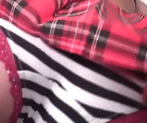 Schoolgirl Sascha exposing her undies